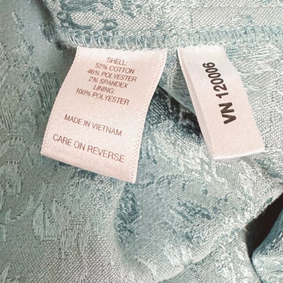 Eva Mendes New York & Company Brocade Winter Holiday Chic Teal Midi Dress 6 - Picture 12 of 13